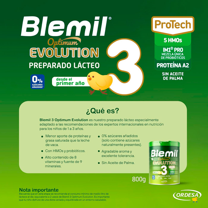 Blemil Blemil Optimum evolution 2 Leche de inicio desde el primer día 800  g. 800 g