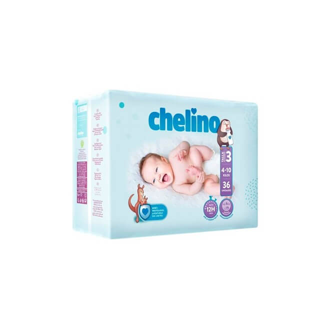 Pañales CHELINO T.4 (9-15kg) 34u - Farmàcia Ester Carné