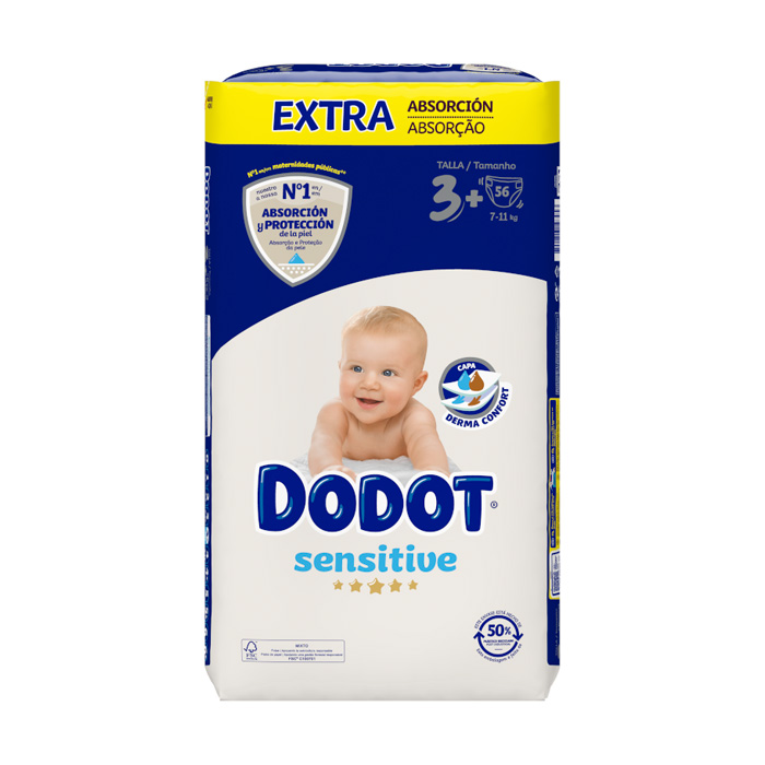 Compra Dodot Pack De 3 Sensitive Extra Jumbo Talla 6+, 44 unidades al mejor  precio.