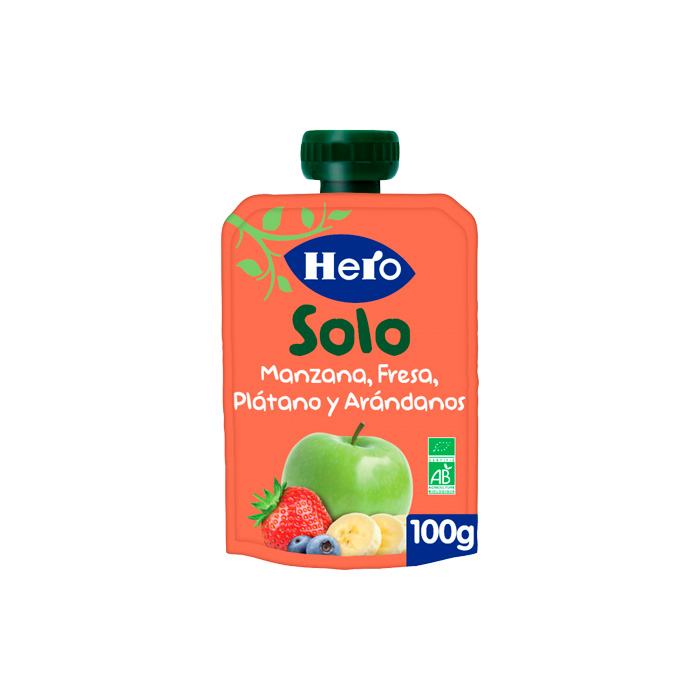 Hero Solo Bolsita Eco Manzana, Plátano y Zanahoria 100g